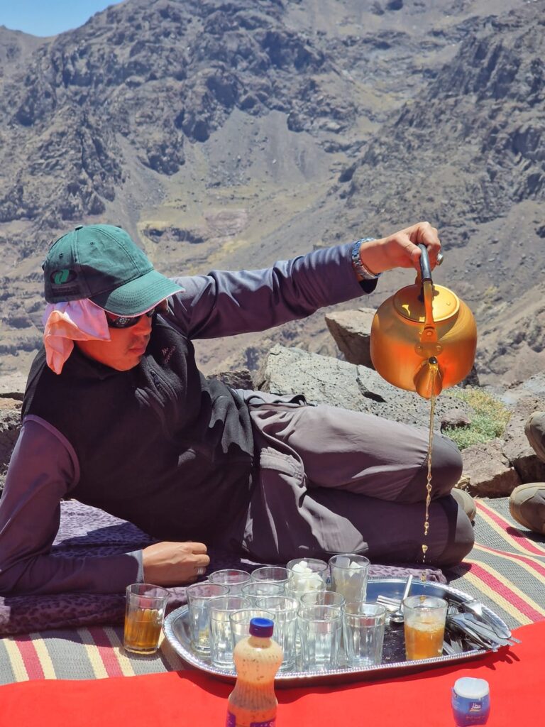 mint tea in the mountains